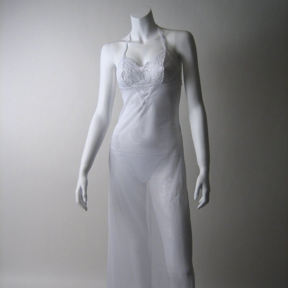 New RED SEDUCTION sexy white long dress lingerie